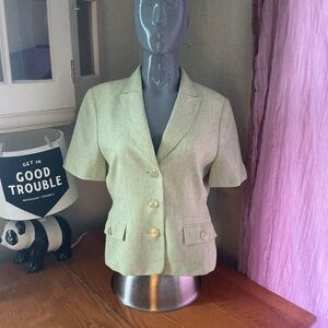 Amanda Smith Light Green Short Sleeve Blazer